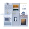 Kids Teamson Kids Little Chef Lyon Complete Kitchen Set with Hydroponic Garden, Refrigerator and Accessories, Gray -FINAL SALE