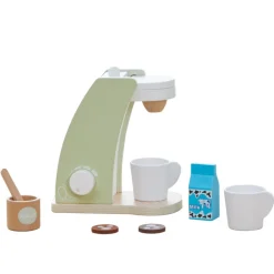 Kids Teamson Kids Little Chef Frankfurt 8 Piece Wooden Play Kitchen Coffee Machine Set, Green- FINAL SALE