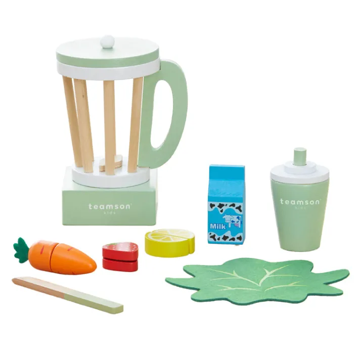 Kids Teamson Kids Little Chef Frankfurt Wooden Blender Play Kitchen Accessories, Green- FINAL SALE