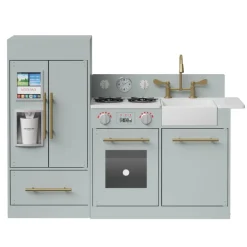 Kids Teamson Kids Little Chef Charlotte Modern Play Kitchen, Silver Gray/Gold