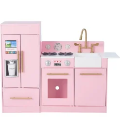 Kids Teamson Kids Little Chef Charlotte Play Kitchen & Refrigerator Set, Pink