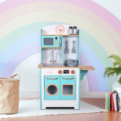 Kids Teamson Kids Little Chef Santos Retro Kitchen Playset, Aqua/White