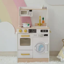 Kids Teamson Kids Little Chef Lake Tahoe Wooden Play Kitchen - Washer & Mini Garden