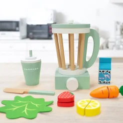 Kids Teamson Kids Little Chef Frankfurt Wooden Blender Play Kitchen Accessories, Green- FINAL SALE