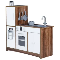Kids Teamson Kids Little Chef Palm Springs Classic Kids Play Kitchen with Accessories, Natural/White