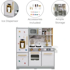 Kids Teamson Kids Little Chef Springfield Play Kitchen & Accessories, Gray/White
