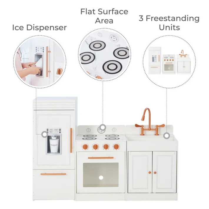 Kids Teamson Kids Little Chef Paris Complete Kitchen Playset, White/Rose Gold