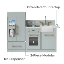 Kids Teamson Kids Little Chef Charlotte Modern Play Kitchen, Silver Gray/Gold