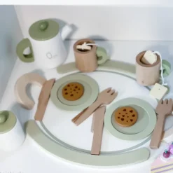 Kids Teamson Kids Little Chef Frankfurt 20-Piece Play Kitchen Tea Party Set, Green