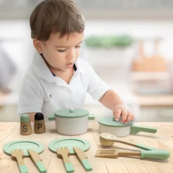 Kids Teamson Kids Little Chef Frankfurt Cookware Play Kitchen Accessories, Green