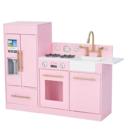 Kids Teamson Kids Little Chef Charlotte Play Kitchen & Refrigerator Set, Pink