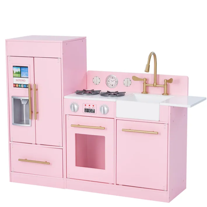 Kids Teamson Kids Little Chef Charlotte Play Kitchen & Refrigerator Set, Pink