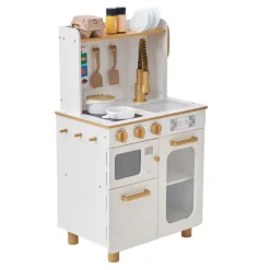 Kids Teamson Kids Little Chef Memphis Play Kitchen + Accessories, White/Gold