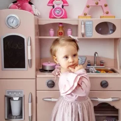 Kids Teamson Kids Little Chef Westchester Retro Play Kitchen, Pink