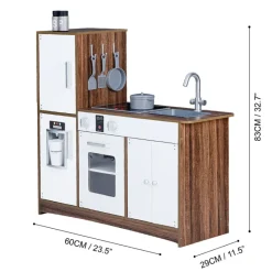Kids Teamson Kids Little Chef Palm Springs Classic Kids Play Kitchen with Accessories, Natural/White