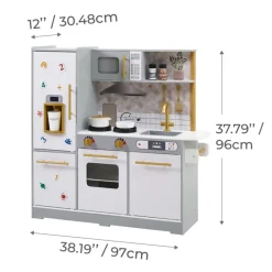 Kids Teamson Kids Little Chef Springfield Play Kitchen & Accessories, Gray/White