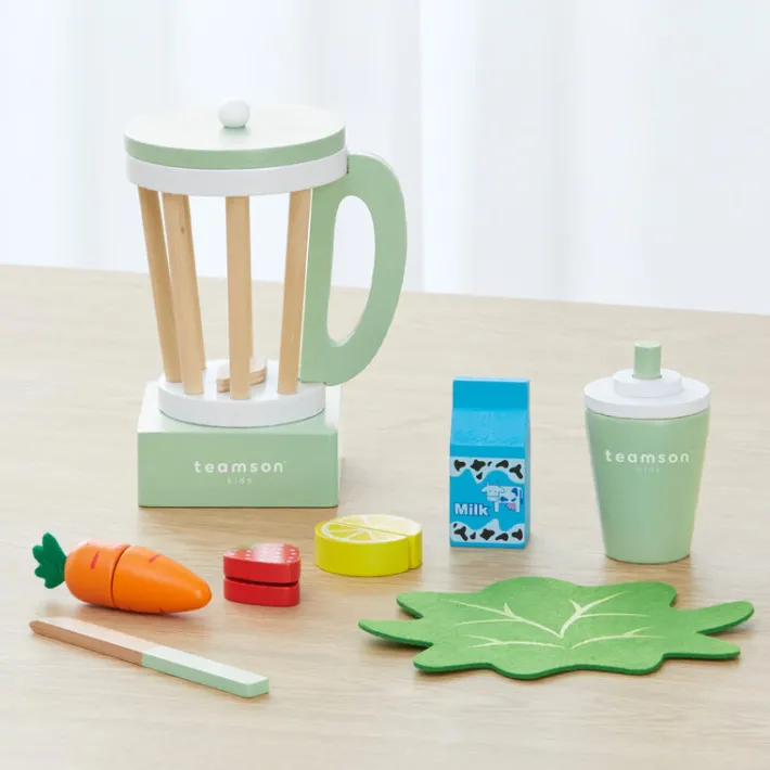 Kids Teamson Kids Little Chef Frankfurt Wooden Blender Play Kitchen Accessories, Green- FINAL SALE