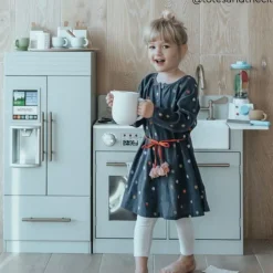 Kids Teamson Kids Little Chef Charlotte Modern Play Kitchen, Silver Gray/Gold