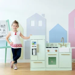 Kids Teamson Kids Little Chef Charlotte Modern Play Kitchen, Mint/Gold
