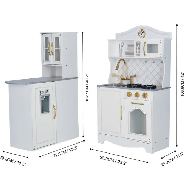 Kids Teamson Kids Little Chef Upper East Retro Play Kitchen with Effects, White - FINAL SALE