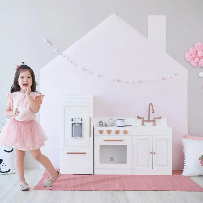 Kids Teamson Kids Little Chef Paris Complete Kitchen Playset, White/Rose Gold