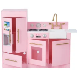 Kids Teamson Kids Little Chef Charlotte Play Kitchen & Refrigerator Set, Pink