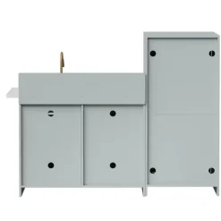Kids Teamson Kids Little Chef Charlotte Modern Play Kitchen, Silver Gray/Gold