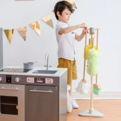 Kids Teamson Kids Little Helper 6-Piece Household Cleaning Set with Organizing Stand