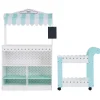 Kids Teamson Kids My Dream Bakery Shop, Treat Stand and Dessert Cart, White/Blue