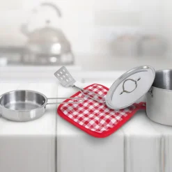 Kids Teamson Kids 11-Piece Little Chef Frankfurt Stainless Steel Cooking Accessory Set