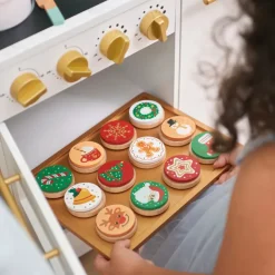 Kids Teamson Kids Play Cuttable Christmas Cookies Baking & Decorating Set, Multi