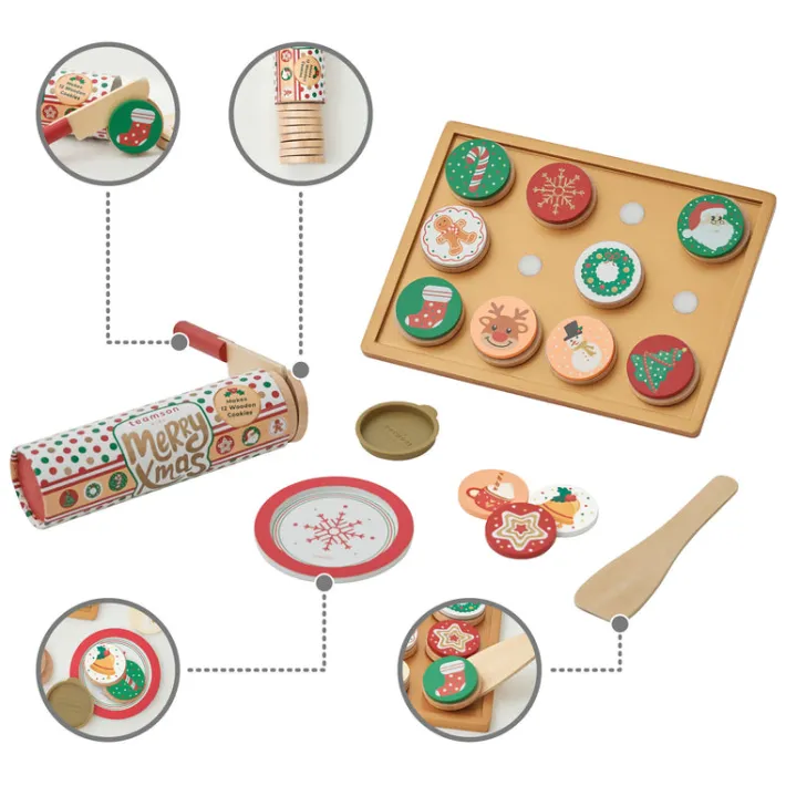 Kids Teamson Kids Play Cuttable Christmas Cookies Baking & Decorating Set, Multi