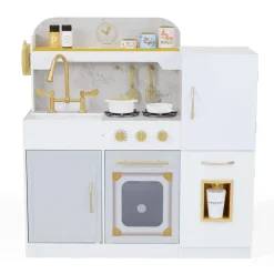 Kids Teamson Kids Versailles Play Kitchen with Refrigerator and Cookware Accessories, White