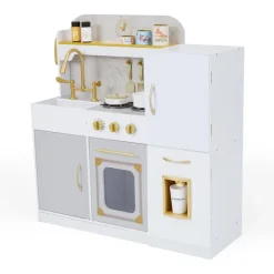 Kids Teamson Kids Versailles Play Kitchen with Refrigerator and Cookware Accessories, White