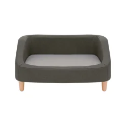 Teamson Pets 15.51" Bennett Linen Sofa Dog Bed for Small and Medium Dogs, Gray- FINAL SALE