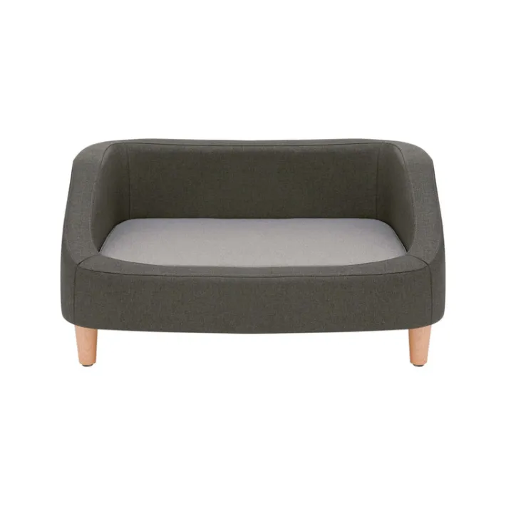 Teamson Pets 15.51" Bennett Linen Sofa Dog Bed for Small and Medium Dogs, Gray- FINAL SALE