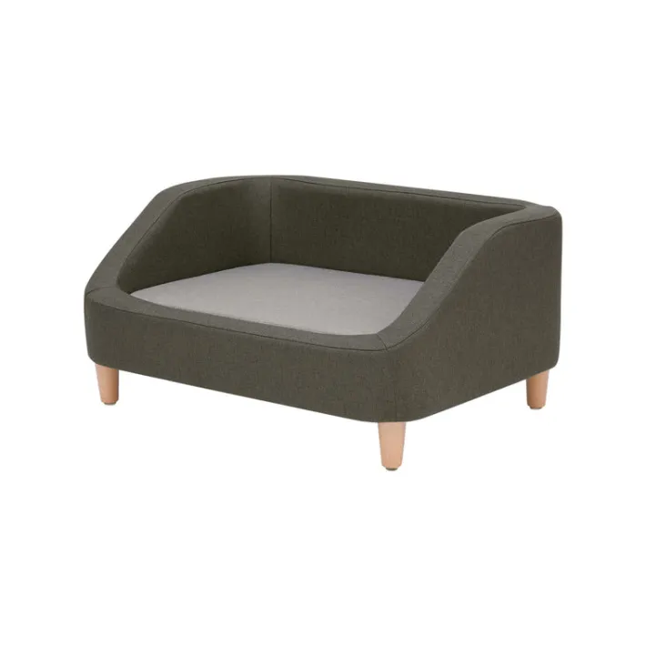 Teamson Pets 15.51" Bennett Linen Sofa Dog Bed for Small and Medium Dogs, Gray- FINAL SALE